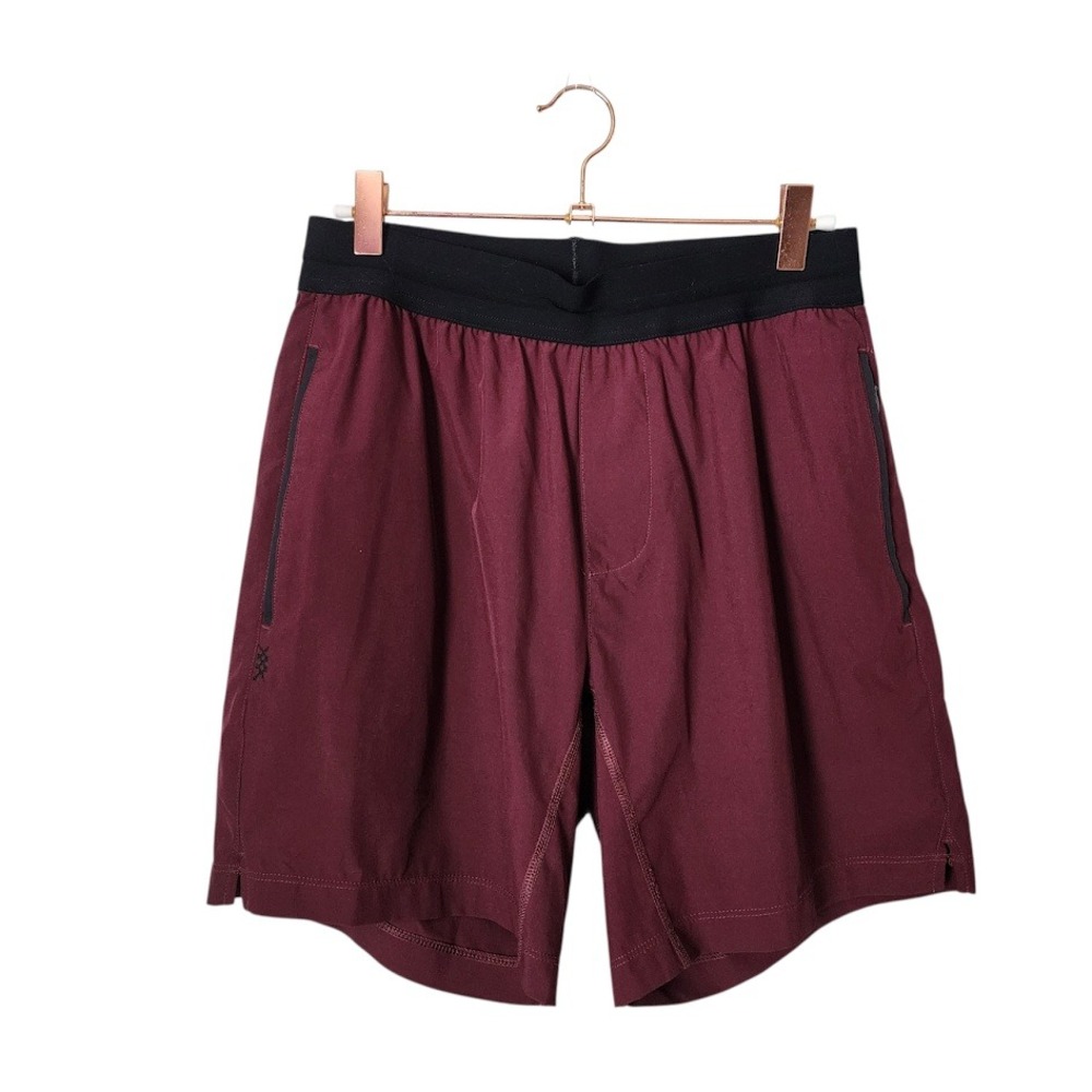RHONE men's Pursuit athletic shorts size S maroon unlined training gym